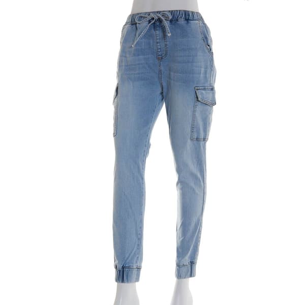 Juniors Almost Famous&#40;tm&#41; High Rise Drawstring Waist Cargo Joggers - image 