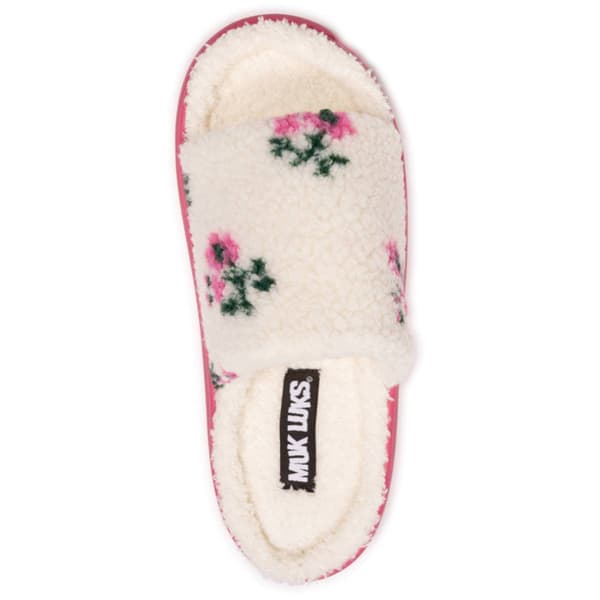 Womens MUK LUKS® Marsai Pink Floral Slide Slippers