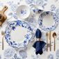 222 Fifth Ayla 12pc. Blue Porcelain Dinnerware Set - image 9