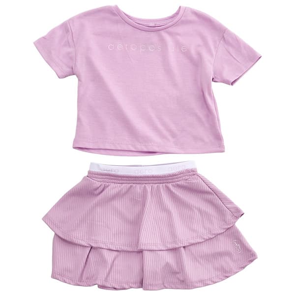 Toddler Girl Aeropostale Tee & Ruffle Skort Set - image 