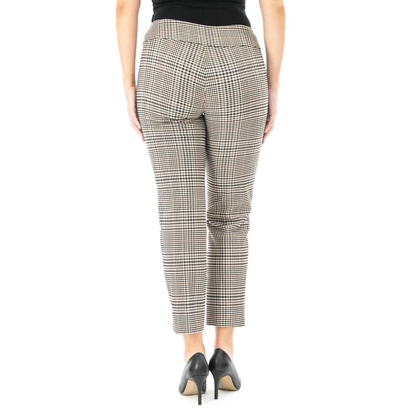 Womens Zac & Rachel Pull On Mini Plaid Ankle Pants