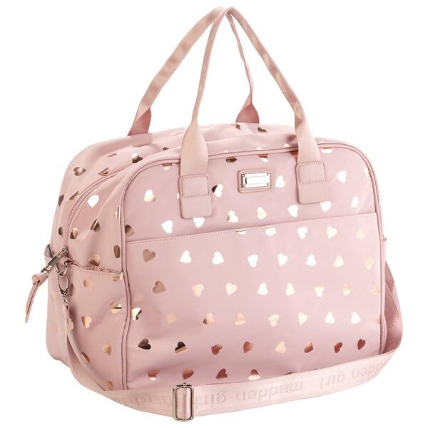 Madden Girl Nylon Weekender with Two Packing Cubes - Blush - image 