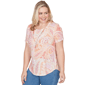 Womens Alfred Dunner Beachcomber Short Sleeve Paisley Tee - image 3