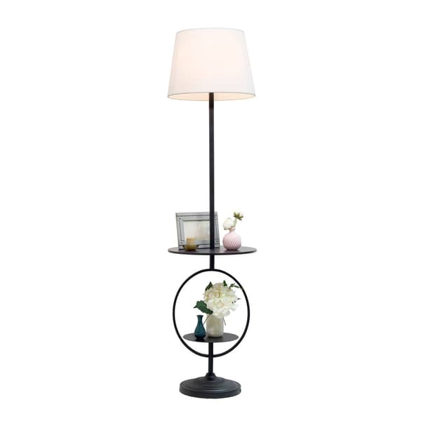 Elegant Designs Bedside Nightstand End Table Decorative Lamp