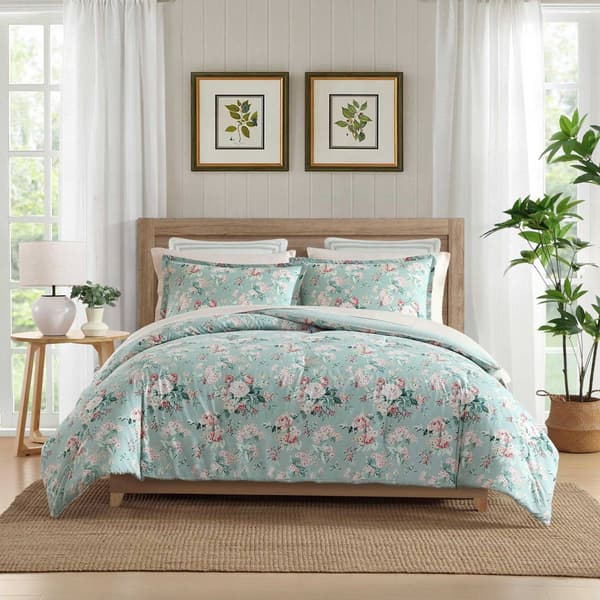 Laura Ashley Rosemoore Face Cotton Comforter Set