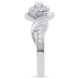 Nova Star® Sterling Silver 1/2ctw. Lab Grown Diamond Promise Ring