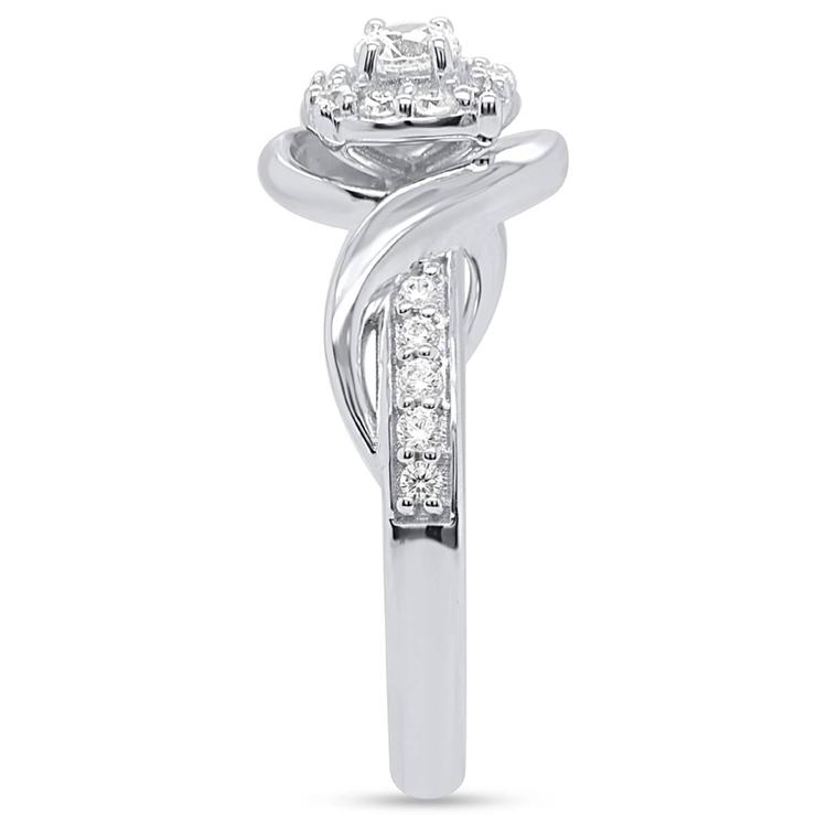 Nova Star® Sterling Silver 1/2ctw. Lab Grown Diamond Promise Ring