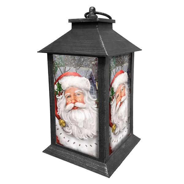 Briarwood Lane Checkered Santa Christmas Lantern - image 
