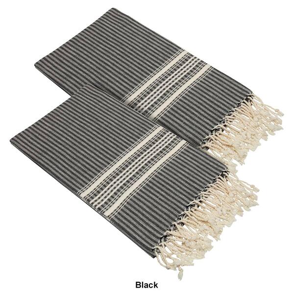 Linum Home Textiles Luxe Herringbone 2pc. Pestemal Beach Towel