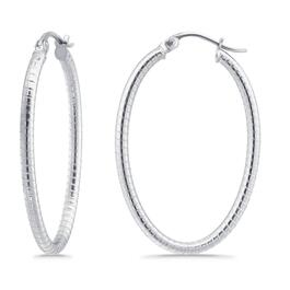 Designs by FMC 3mmx30mm Polish Oval Click-Top Hoop Earrings