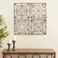9th & Pike&#174; Rustic Style Square Floral Wall D&#233;cor - Set of 4 - image 2