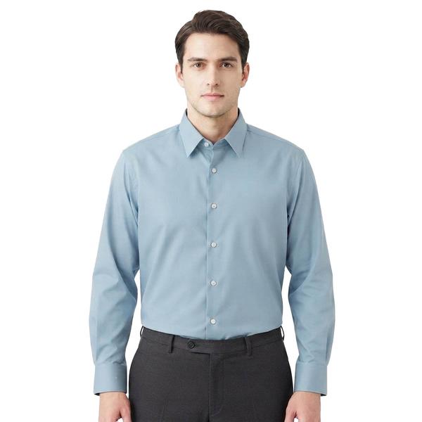 Mens Big & Tall Christian Aujard Blue Performance Dress Shirt - image 