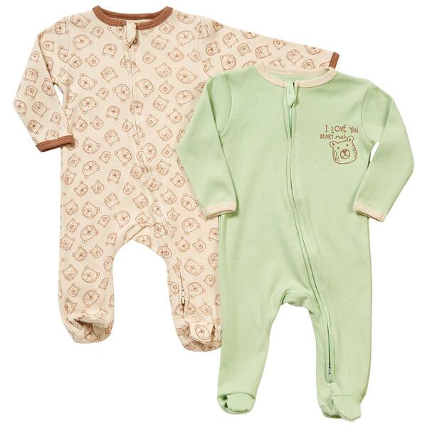 Baby Unisex &#40;NB-9M&#41; Tales & Stories 2pk Beary Much Sleepers - image 