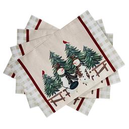 Avanti Country Snowman Holiday Placemats - Set of 4