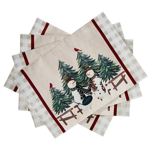Avanti Country Snowman Holiday Placemats - Set of 4