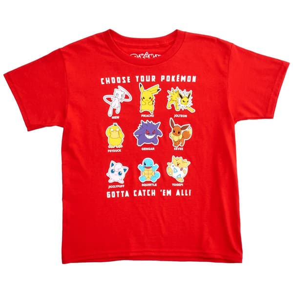 Boys &#40;8-20&#41; Pokemon Choose Your Pokemon Short Sleeve Tee - image 