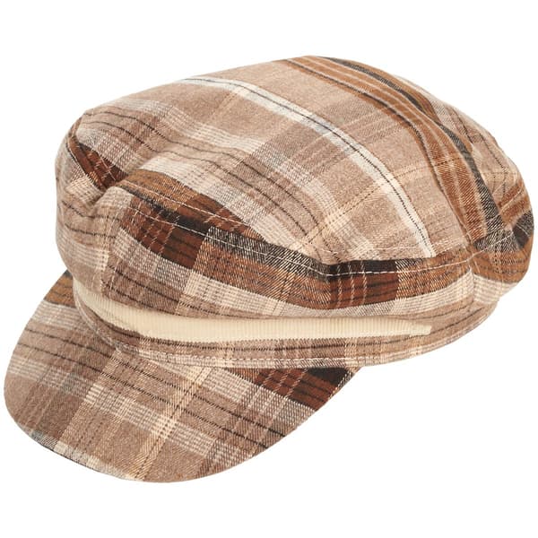 Womens Steve Madden Plaid Newsboy Hat