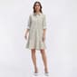 Plus Size Emily Daniels Roll Tab Sleeve Poplin Ruffle Shirtdress - image 1
