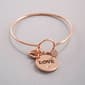 Inspirational Hook & Eye Charm Bracelet w/ Heart Love Charm - image 1