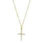 Gold Over Sterling Silver Cubic Zirconia Cross Pendant - image 1
