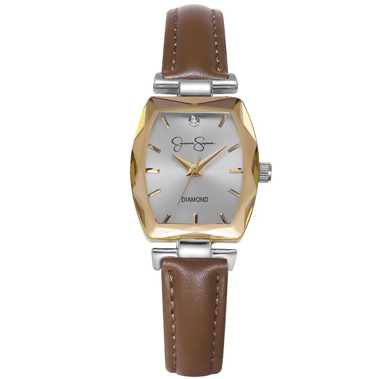 Womens Jessica Simpson 24mm Silver-Tone Watch - JSD0006SL