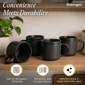 Sango Anderson Black Ceramic 16.5oz.Coffee Mugs - Set of 4 - image 7