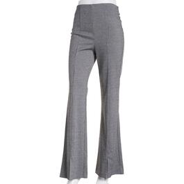 Juniors Leighton Houndstooth Front Slit Ponte Flare Pants