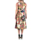 Plus Size 24/7 Comfort Apparel Floral Stripe Fit & Flare Dress - image 3