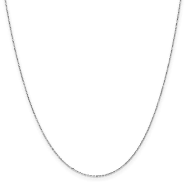 Gold Classics&#40;tm&#41;10kt. White 0.8mm 24in. Cable Chain Necklace - image 
