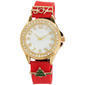 Womens Christmas Charms Watch on Red Silicone Band - AS131A - image 1