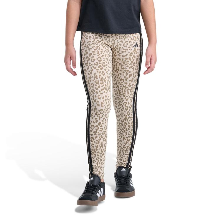 Girls (7-16) adidas(R) 3 Stripe Print Leggings