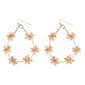 Ashley Cooper(tm) Gold Pink Seed Bead Flower Teardrop Earrings - image 1