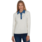 Womens Ruby Rd. Game of Luxe Long Sleeve Cable Knit Sweater - image 1