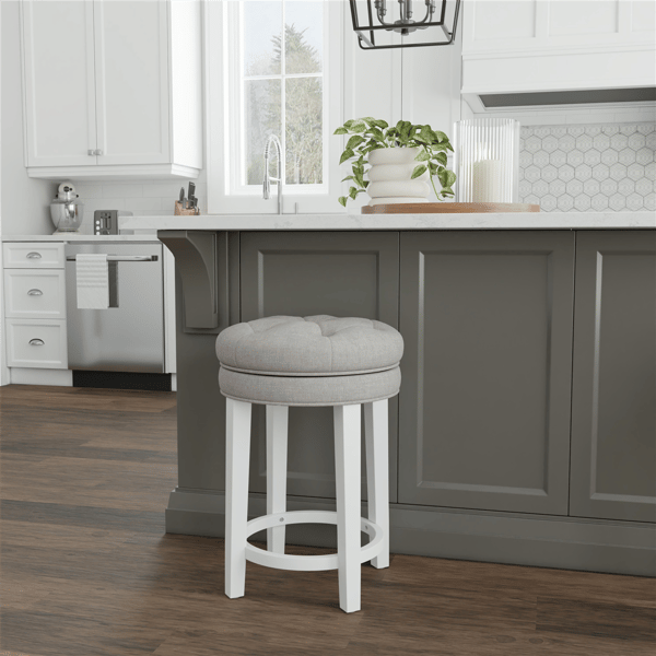 HH2 Home Krauss Grey Backless Swivel Counter Height Stool - image 