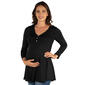 Womens 24/7 Comfort Apparel Flared Henley Tunic Maternity Top - image 3