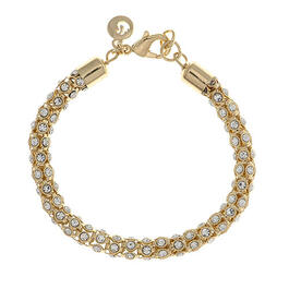 Gloria Vanderbilt Gold & Crystal Stone Chain Bracelet