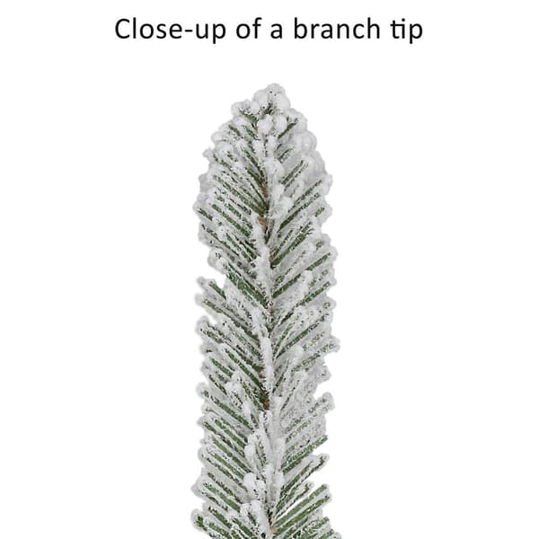 Puleo International 6.5ft. Pre-Lit Flocked Pine Christmas Tree