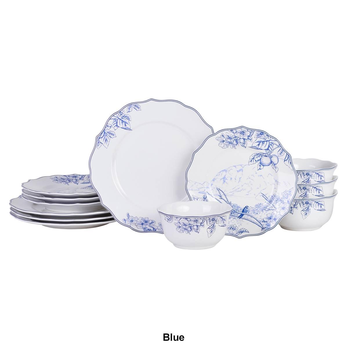 222 Fifth Eliza Hudson Valley Background 12pc. Dinnerware Set