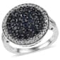 Gemstone Classics(tm) Blue Sapphire with White Zircon Cluster Ring - image 1