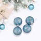 Northlight Seasonal 4pc. Silver Plaid Pattern Glass Ornament - image 6