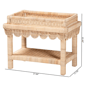 bali & pari Weyman Scalloped Rattan End Table with Tray Top - image 10