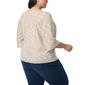 Plus Size Gloria Vanderbilt Amora Elbow Sleeve Space Dye Sweater - image 2