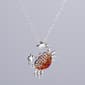 Silver Plated Crystal Crab Pendant Necklace - image 1