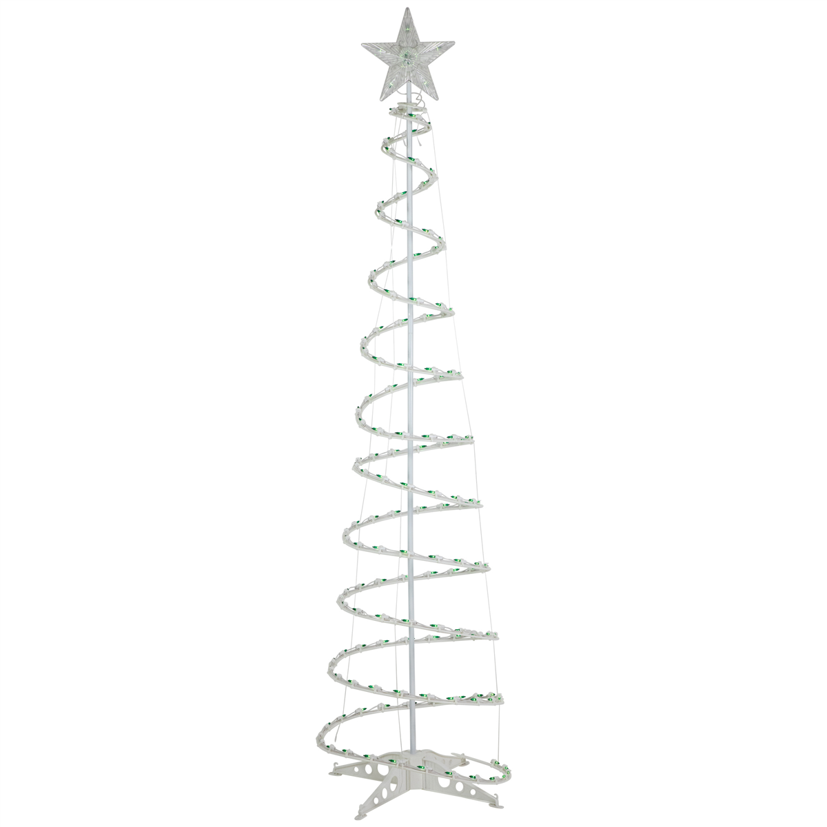 Northlight Green Lighted Spiral Christmas Trees - Set of 3