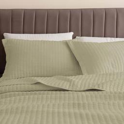 FreshFolds 3pc. Premium Solid Microfiber Quilt Set