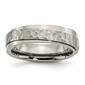 Mens Endless Affection&#40;tm&#41; Titanium 6mm Ridged Edge Wedding Band - image 1
