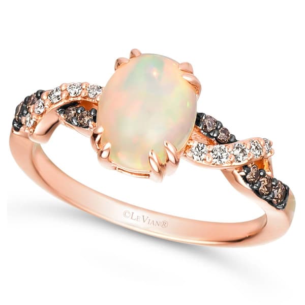 Le Vian(R) Strawberry Gold(R) Neopolitan Opal(tm) Diamond Ring - image 