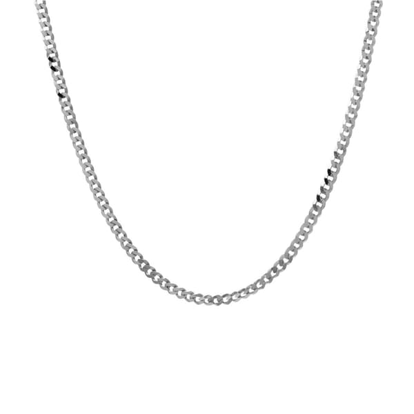 20in. Polished Sterlng Silver Grometta Chain Necklace - image 