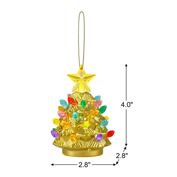 Mr. Christmas 4in. 3pc. Shatterproof Electroplated Ornament Tree