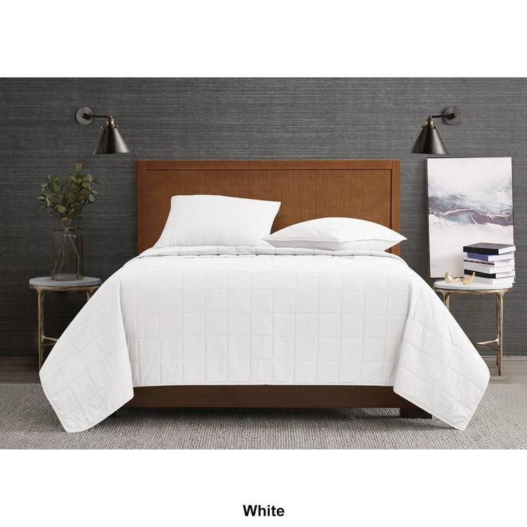London Fog Garment Wash Solid 180 Thread Count Quilt Set